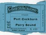 Stage ticket from Port Cockburn to Parry Sound