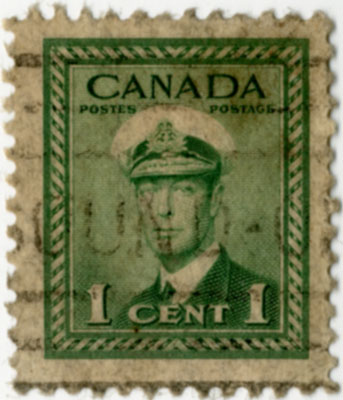 One Cent Canadian Postage Stamp