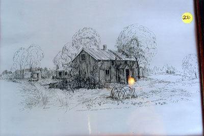 Pen and Ink Sketch of Original Kingshott Homestead