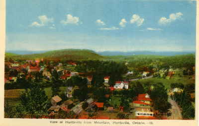 View of Huntsville, Ontario, from Lookout Mountain, looking north.