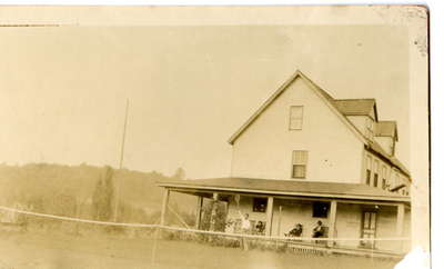 Fairyport Hotel, Fairy Lake, Huntsville, Ontario. West side view in 1920's