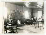 Lounge of the Fairyport Hotel, Fairy Lake, Huntsville, Ontario, in the 1920's.