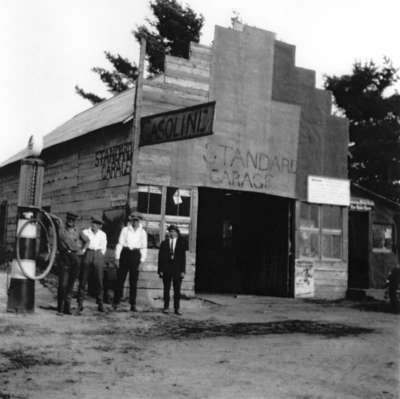 Standard Garage in Allensville, facing south, 1926.