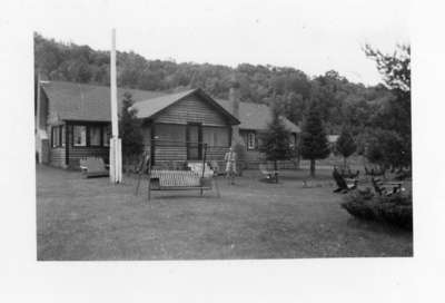 Fairyport Inn, Fairy Lake, Huntsville, Ontario in the 1940's.