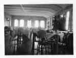Dining room, Fairyport Inn, Fairy Lake, Huntsville, Ontario in the 1940's.