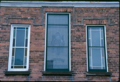 First Baptist Church, 15 Main Street West, Huntsville, Ontario, 1980-1990, windows.