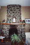 Fieldstone fireplace, Henwood, O'Donoghue house, 185 Morgan's Road, Huntsville, Ontario.