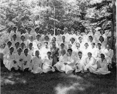 Waitresses at Bigwin Inn, 1953, Lake of Bays, Muskoka, Ontario.