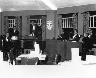 Graham Forbes's Orchestra at the Tea House, Bigwin Inn, Lake of Bays, Muskoka, Ontario, 1953.