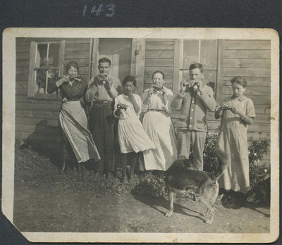 Aunt Ethel, U. Francis, Ruby, Grannie, John, Herman & Susan Claus