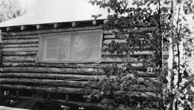 A Log Cabin, Brook's Farm, circa 1930