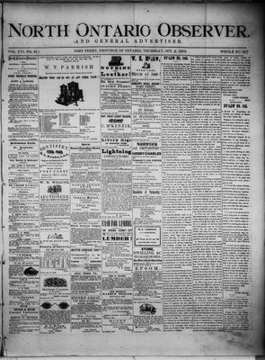 North Ontario Observer (Port Perry), 2 Oct 1873