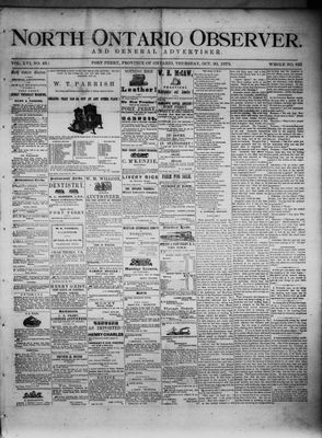 North Ontario Observer (Port Perry), 30 Oct 1873