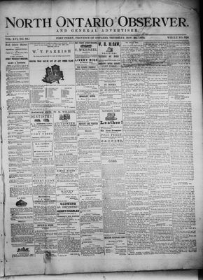 North Ontario Observer (Port Perry), 20 Nov 1873