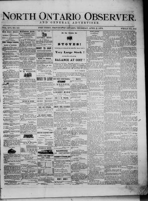 North Ontario Observer (Port Perry), 2 Apr 1874