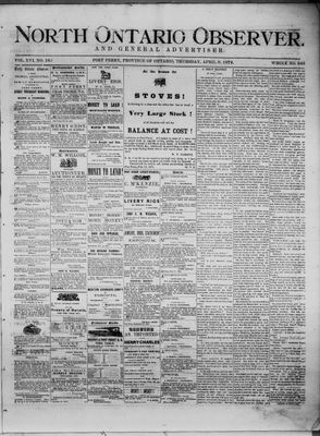 North Ontario Observer (Port Perry), 9 Apr 1874