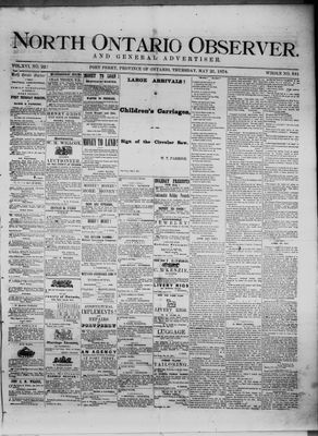 North Ontario Observer (Port Perry), 21 May 1874