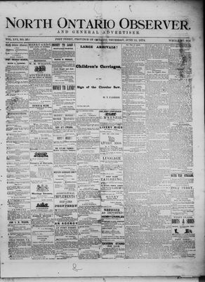 North Ontario Observer (Port Perry), 11 Jun 1874