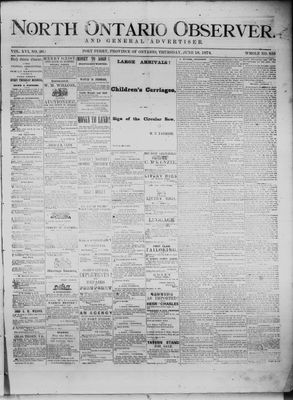 North Ontario Observer (Port Perry), 18 Jun 1874