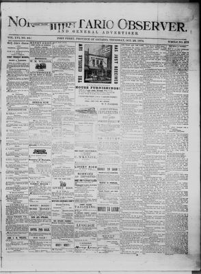 North Ontario Observer (Port Perry), 29 Oct 1874