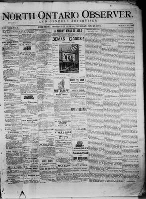 North Ontario Observer (Port Perry), 28 Jan 1875