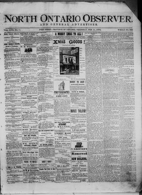 North Ontario Observer (Port Perry), 11 Feb 1875