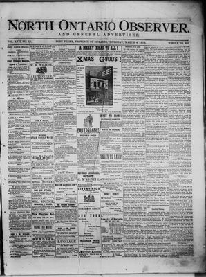 North Ontario Observer (Port Perry), 4 Mar 1875