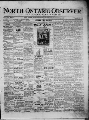 North Ontario Observer (Port Perry), 11 Mar 1875