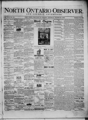 North Ontario Observer (Port Perry), 25 Mar 1875