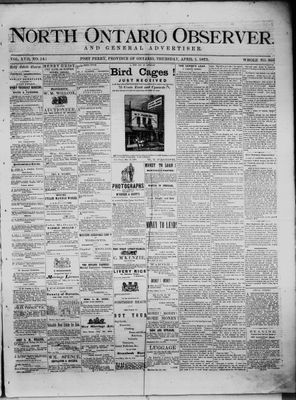 North Ontario Observer (Port Perry), 1 Apr 1875