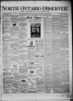 North Ontario Observer (Port Perry), 8 Apr 1875