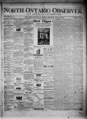 North Ontario Observer (Port Perry), 29 Apr 1875