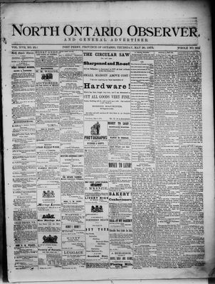 North Ontario Observer (Port Perry), 20 May 1875