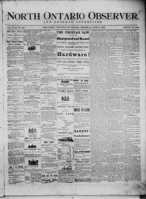 North Ontario Observer (Port Perry), 3 Jun 1875