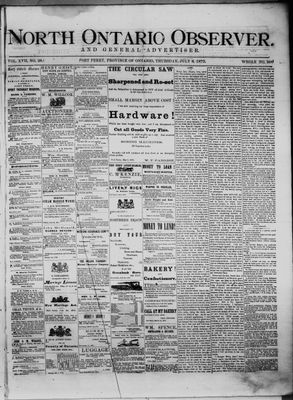 North Ontario Observer (Port Perry), 8 Jul 1875