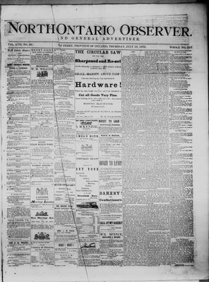 North Ontario Observer (Port Perry), 15 Jul 1875