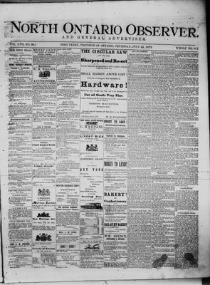 North Ontario Observer (Port Perry), 22 Jul 1875