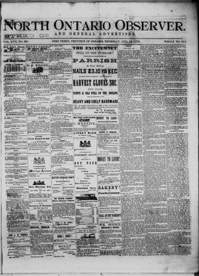 North Ontario Observer (Port Perry), 12 Aug 1875