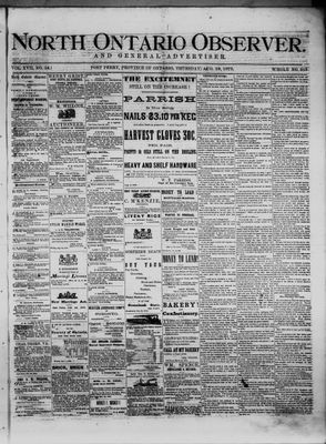 North Ontario Observer (Port Perry), 19 Aug 1875