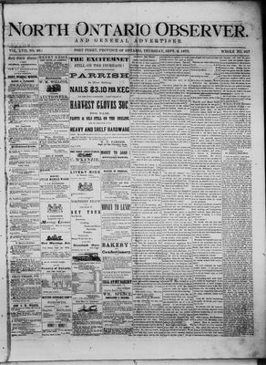 North Ontario Observer (Port Perry), 2 Sep 1875