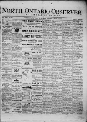 North Ontario Observer (Port Perry), 9 Sep 1875