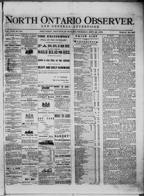 North Ontario Observer (Port Perry), 23 Sep 1875