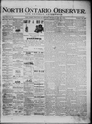 North Ontario Observer (Port Perry), 21 Oct 1875