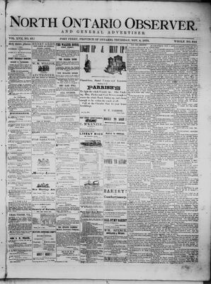 North Ontario Observer (Port Perry), 4 Nov 1875