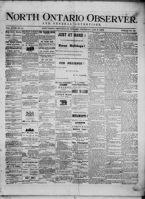 North Ontario Observer (Port Perry), 6 Jan 1876