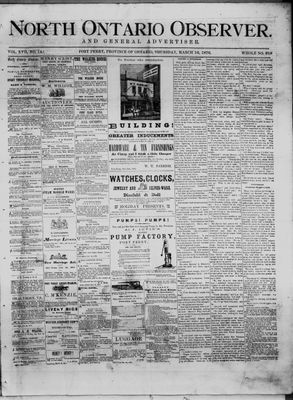 North Ontario Observer (Port Perry), 16 Mar 1876