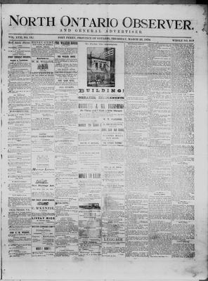 North Ontario Observer (Port Perry), 23 Mar 1876