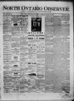 North Ontario Observer (Port Perry), 13 Apr 1876