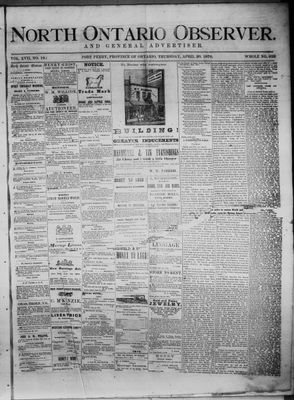 North Ontario Observer (Port Perry), 20 Apr 1876