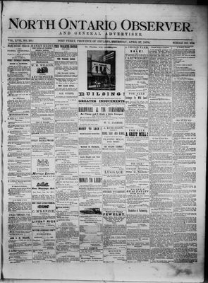 North Ontario Observer (Port Perry), 27 Apr 1876